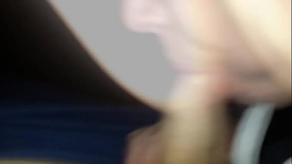 car blowjob with horny blonde milf until facial