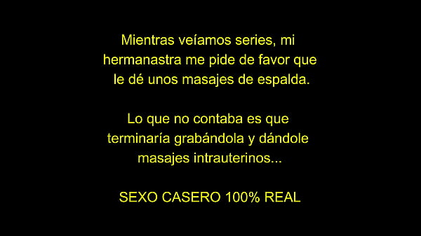 Hermanastra pide un masaje de espalda y le termino dando un masaje intrauteriuno. Cogemos rico mientras vemos series y la grabo sin que se de cuenta.