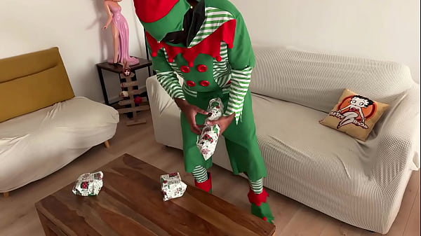 Pre-Christmas party with an elf with deep throat, balls deep anal, double anal fisting, squirting and prolapse