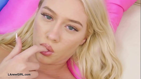 Cute teen blonde shows her sexy body