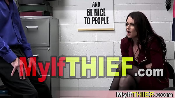 Elegant escort slut caught stealing and now her cleptomania costs her a rough fuck with the cop