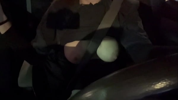 Italian Big Tits Milf Artemisia Love Flashing her Big Horny Boobs While driving Horny AF