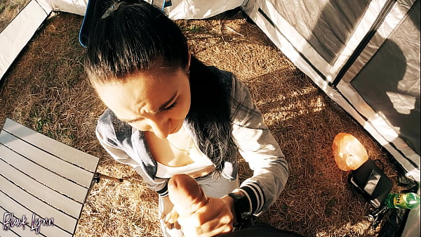 Cheating tourist have to suck cock for help