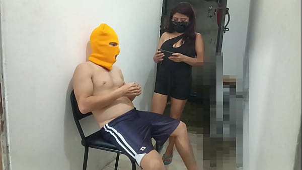 Risky milf invited me to her house when her husband was not there!! Suddenly we heard someone arrive and we got scared because we thought her husband had arrived and we were about to fuck