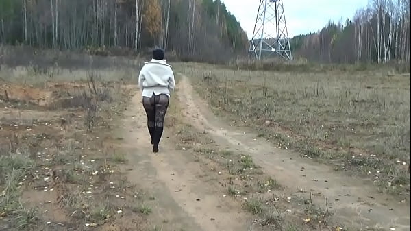 Walk without skirt on the road