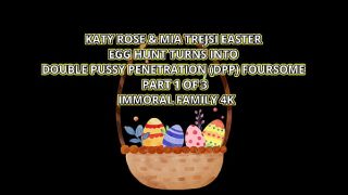Katy Rose’s Easter Basket Overflows With Cum As She’s Double-Fucked!