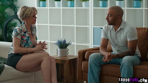 Lonely and touch starved client Oliver Davis pleading their marriage conselor Dee Williams to have sex with him