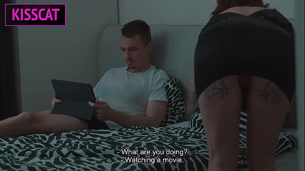 Step mom and Step son Watch Porn, Masturbate to Creampie Bliss in Share Bed Hotel Vacation