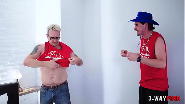 3-Way Porn – A Busty Milf with Big Boobs Is Nailed in the Ass Anal in Threesome