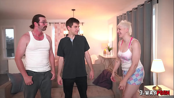 3-Way Porn – A Horny Milf is NAiled Hard by her Two Neighbors