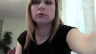 Milena Blonde Babe Chats on Webcam in Non-Nude SFW Clip