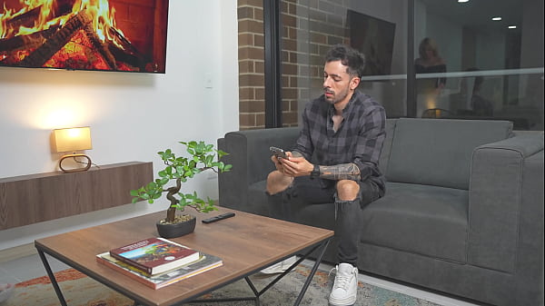 My step uncle’s girlfriend rides my cock while I’m on a phone call with my girlfriend -MILF, CUMLOAD