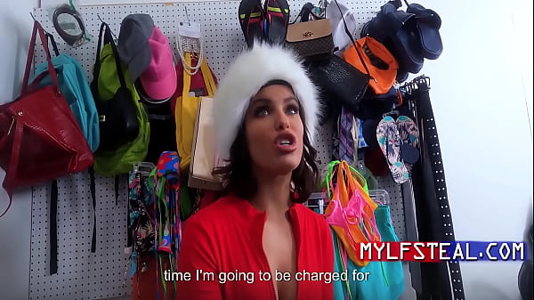 Upset That She Got Caught Lingerie Thief MILF Pays With Pussy